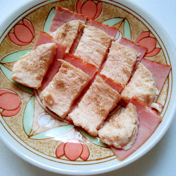 お酒が進むスモークベーコンと蒸し鶏のズボラおつまみ レシピ 作り方 By みずたまsweet 楽天レシピ